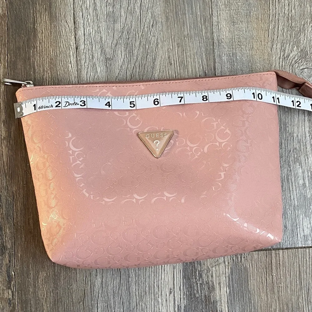GUESS Pink Logo Cosmetic Bag